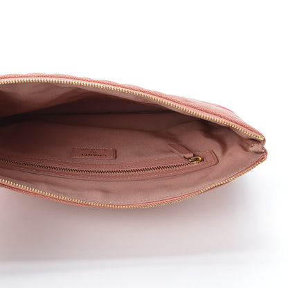 Chanel Caviar Quilted Ombre Medium Cosmetic Case Coral 4 of 9