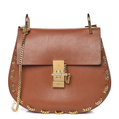 Chloe Calfskin Drew Chain Shoulder Bag Tobacco 1 of 15