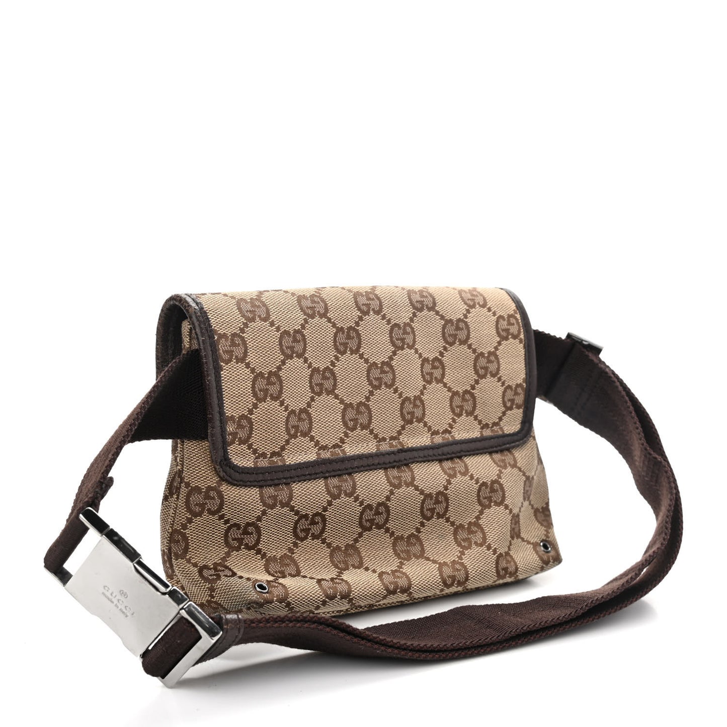 GG Monogram Flight Belt Bag Dark Brown