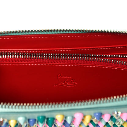 Christian Louboutin Calfskin Panettone Spiked Zip Around Wallet Source Multicolor 6 of 8