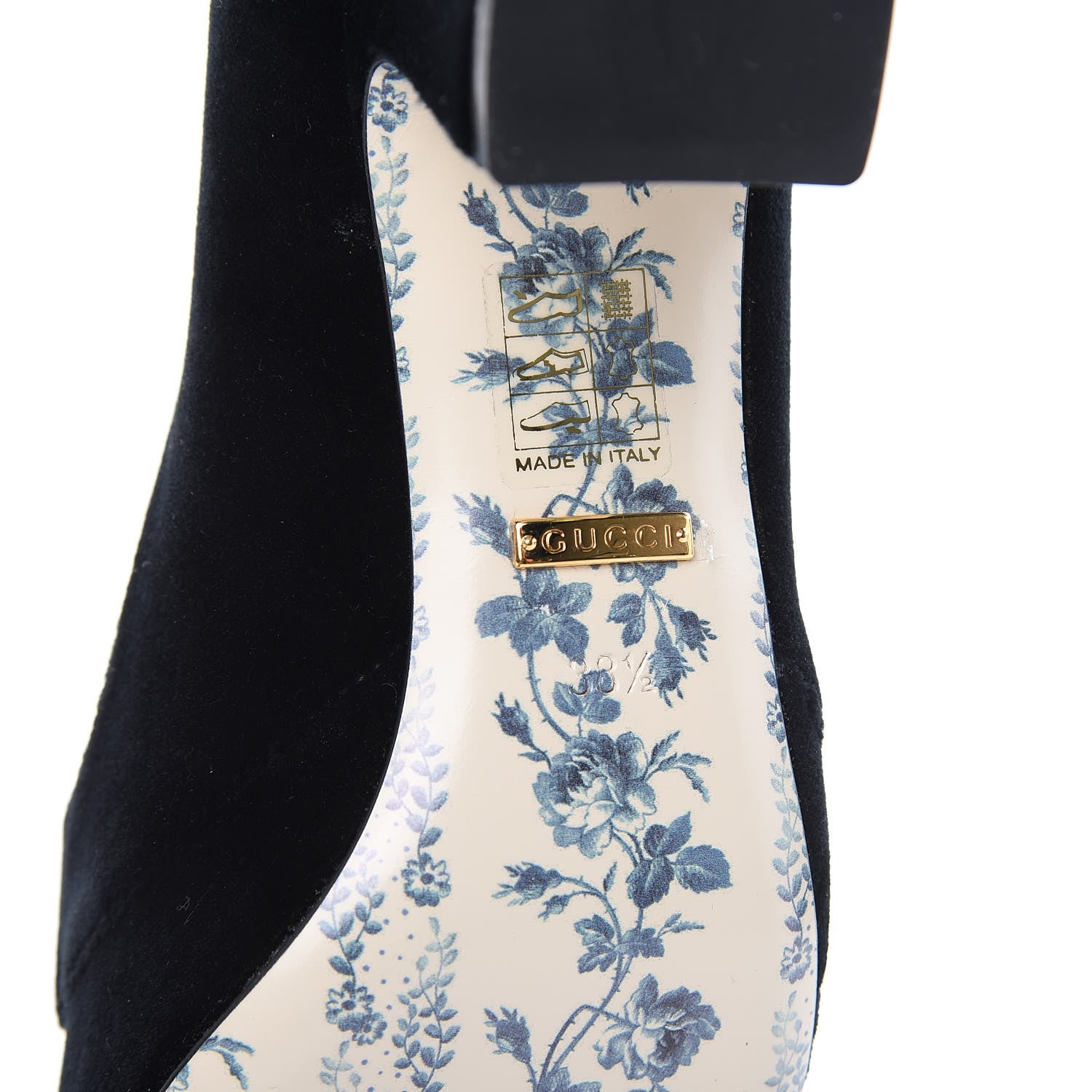 Gucci Softy Velvet GG Victoire 55mm Loafer Pumps 38.5 Black 6 of 8