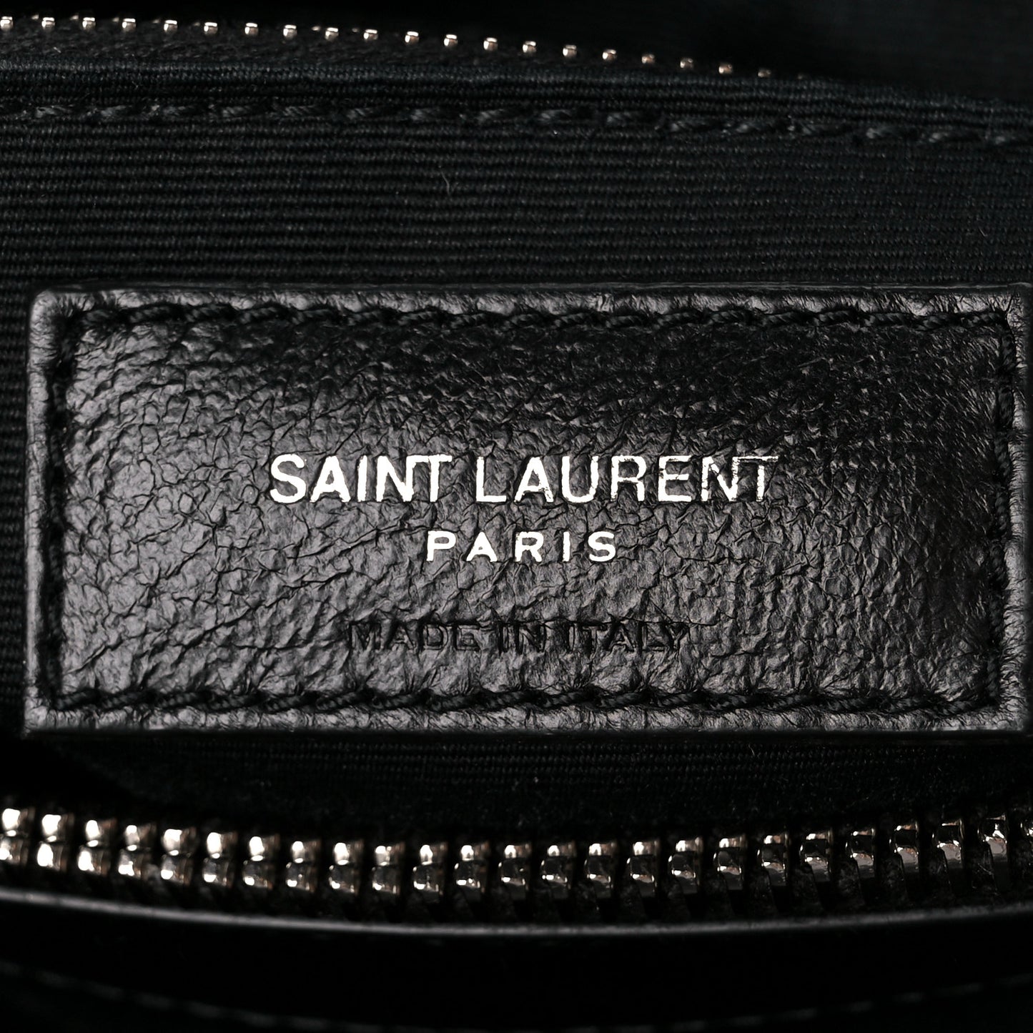 Calfskin Y Quilted Monogram Medium Loulou Chain Satchel Black