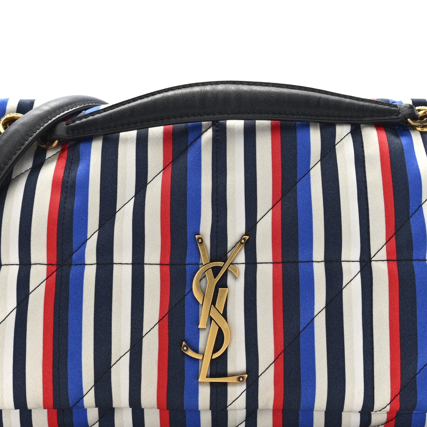 Silk Striped Monogram Medium Jamie Blue Multicolor