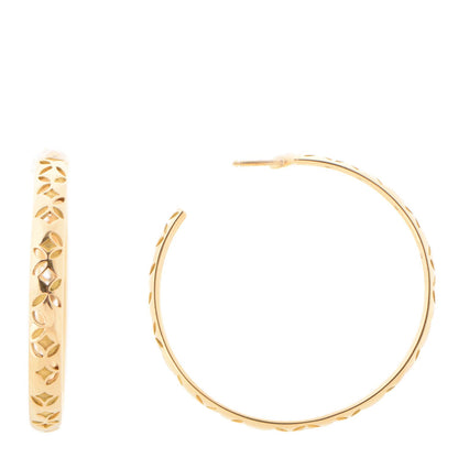Louis Vuitton 18K Yellow Gold Gallea Hoop Earrings 1 of 9