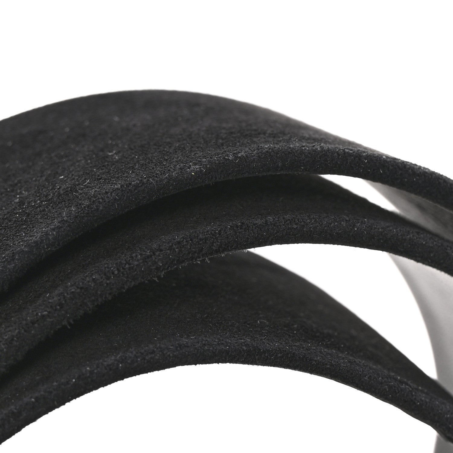 Chanel Suede CC Wreath Belt 85 34 Black Silver 7 of 7