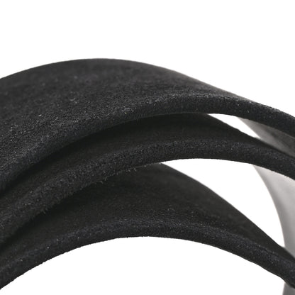 Chanel Suede CC Wreath Belt 85 34 Black Silver 7 of 7