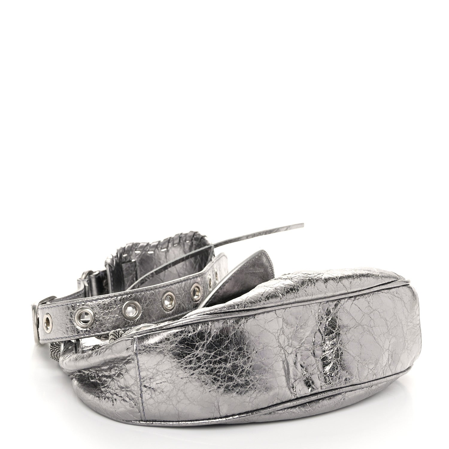 Balenciaga Metallic Agneau Arena Le Cagole Shoulder Bag XS Silver 5 of 11