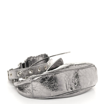 Balenciaga Metallic Agneau Arena Le Cagole Shoulder Bag XS Silver 5 of 11