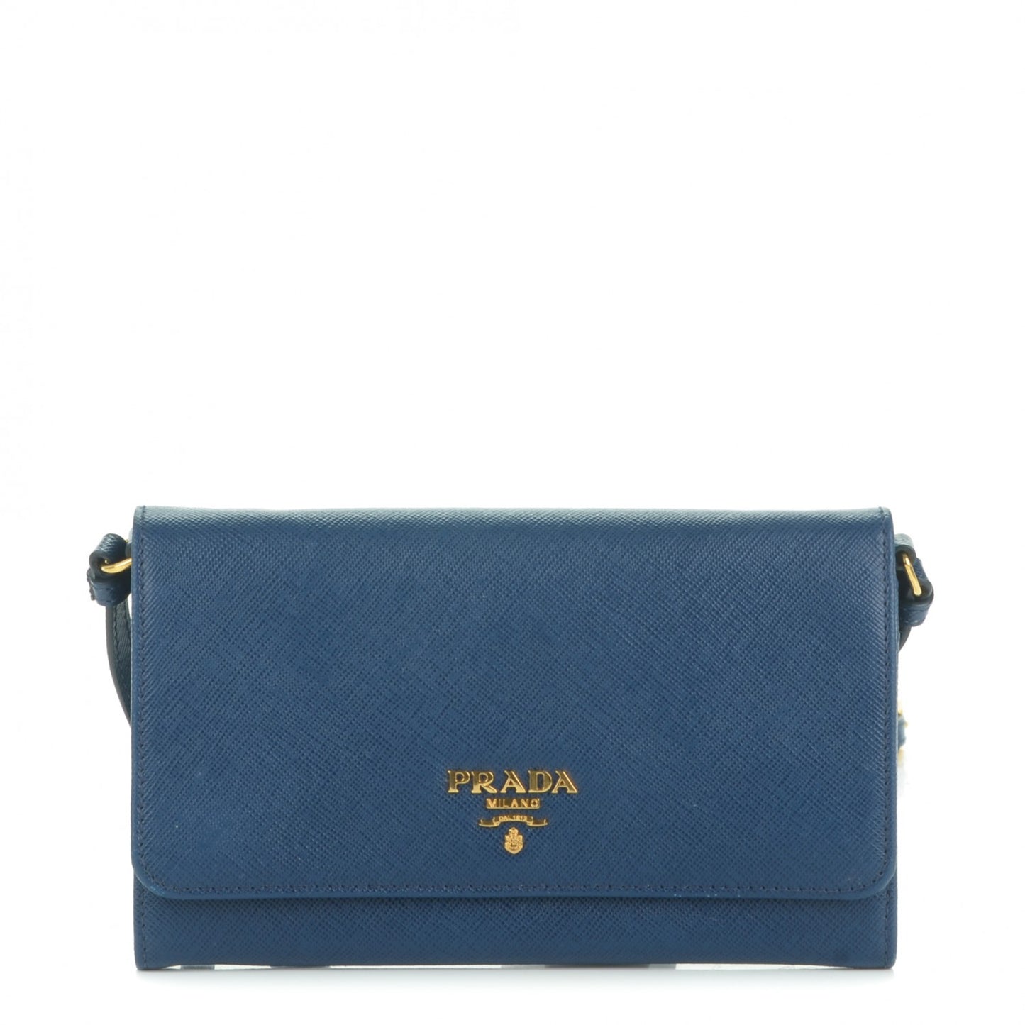 Saffiano Metal Flap Wallet Bleuette