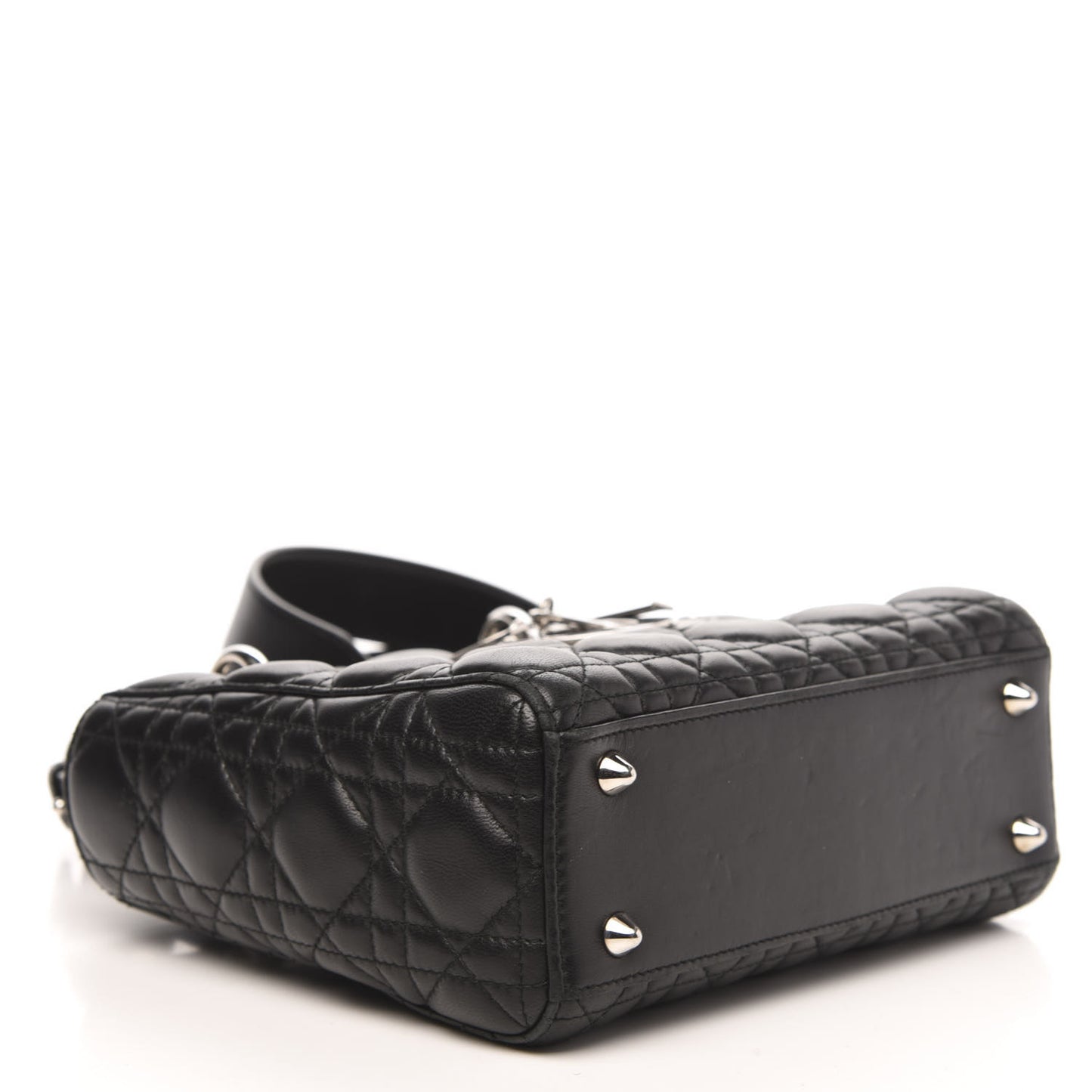 Lambskin Cannage Small Lucky Badges My Lady Dior Black