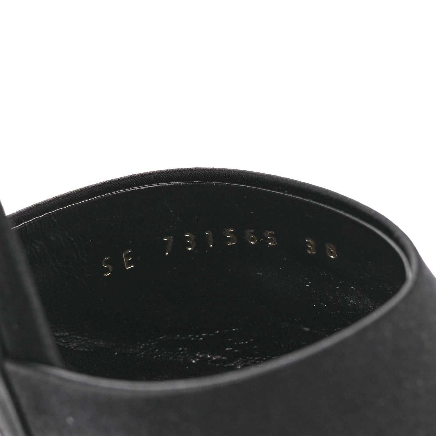 Saint Laurent Crepe Satin Gippy Mule Sandals 38 Black 8 of 9