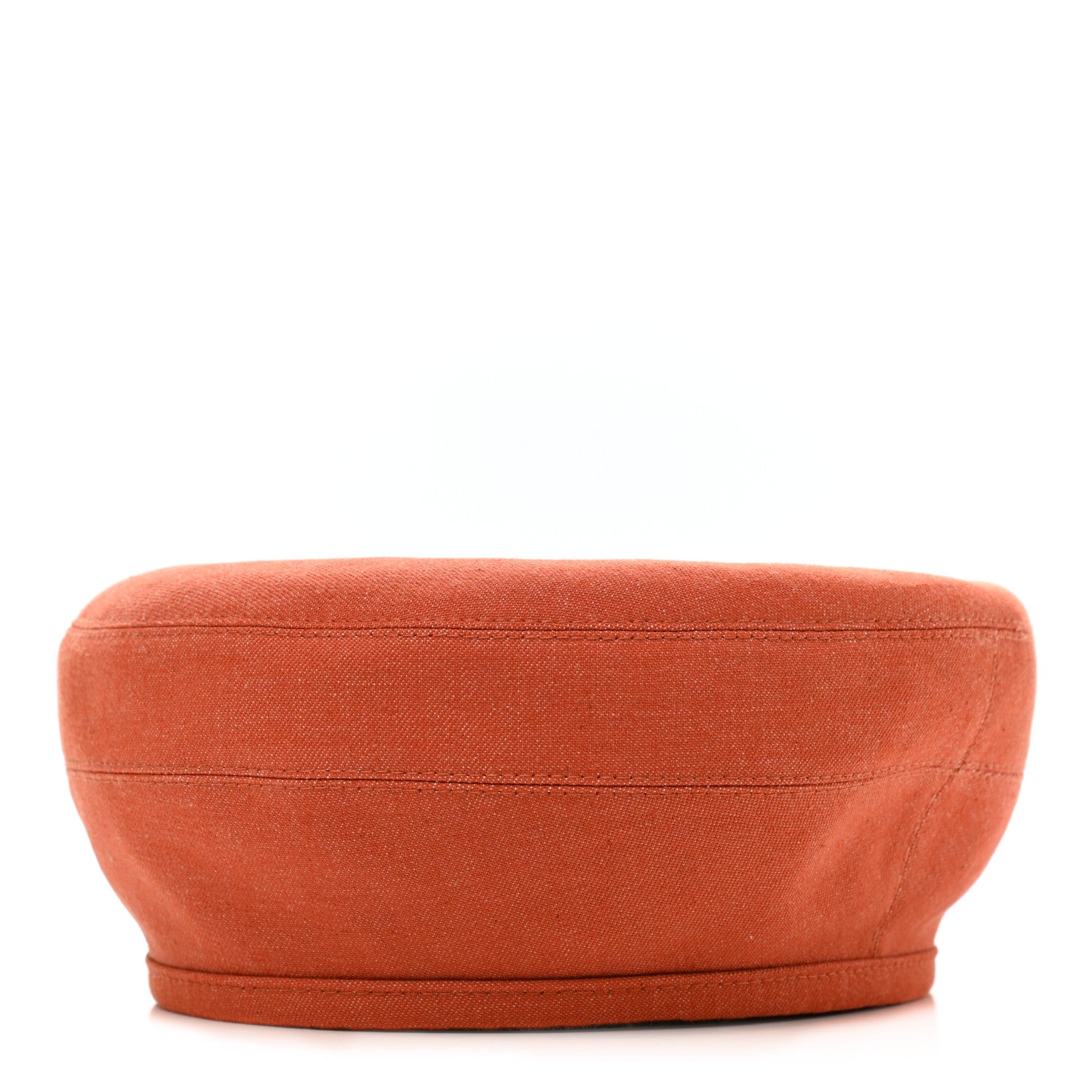 Hermes Denim Saint Honore Beret Hat 56 Orange Meranti 1 of 10