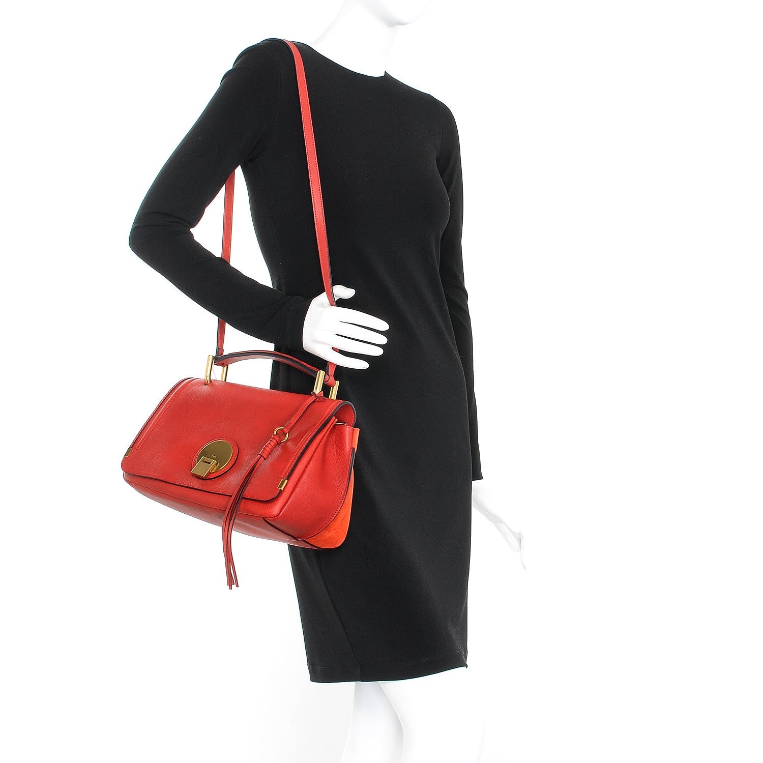 Chloe Smooth Calfskin Medium Indy Shoulder Bag Poppy 2 of 8