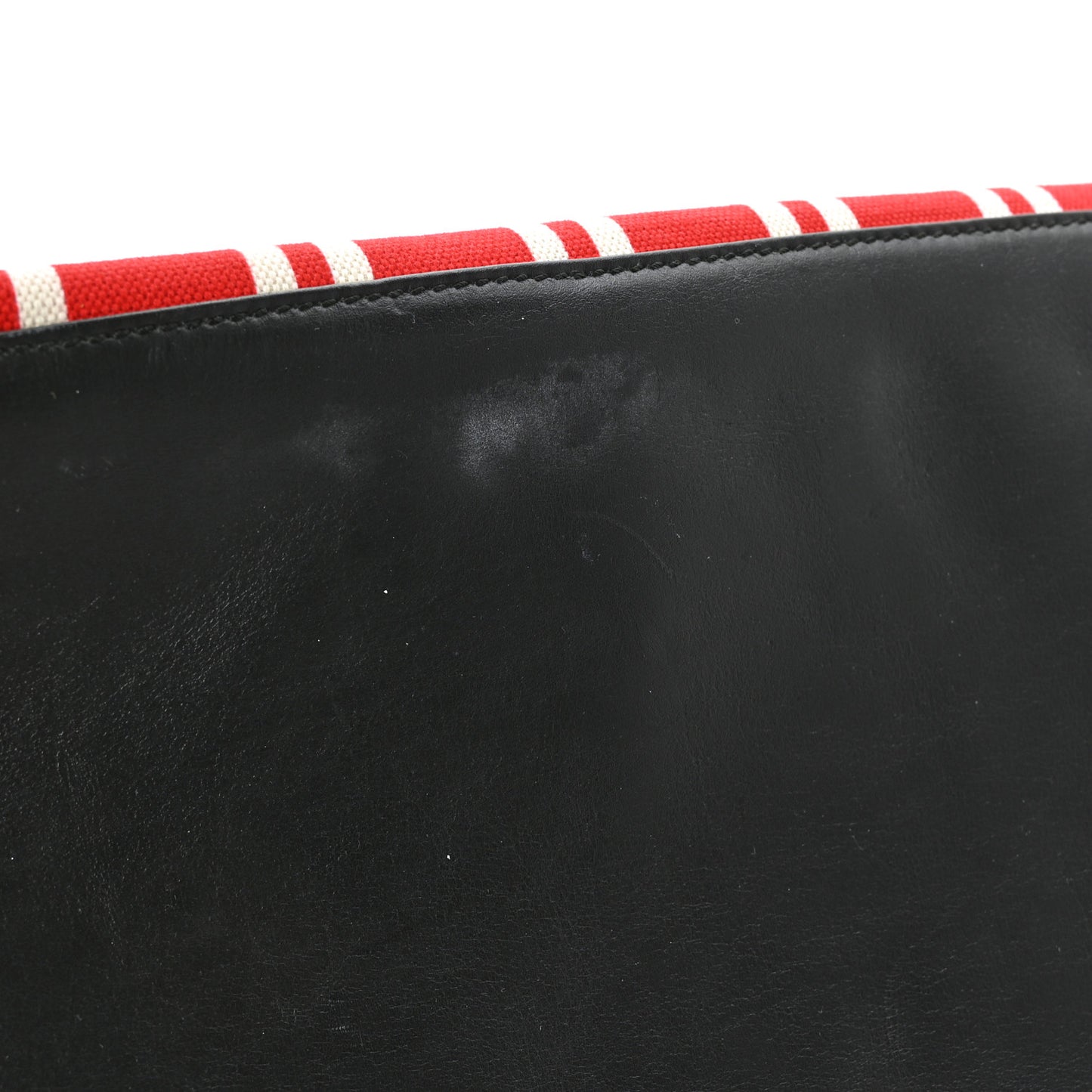 Canvas Navy Striped Cabas M Red