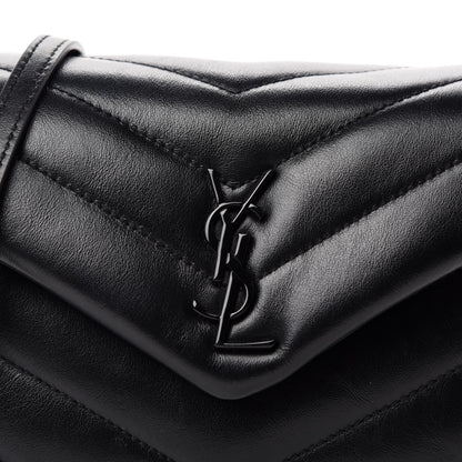 Saint Laurent Calfskin Y Quilted Monogram Toy Loulou Crossbody Bag Black 11 of 11