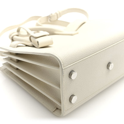 Saint Laurent Grained Calfskin Nano Sac de Jour Dove White 9 of 10