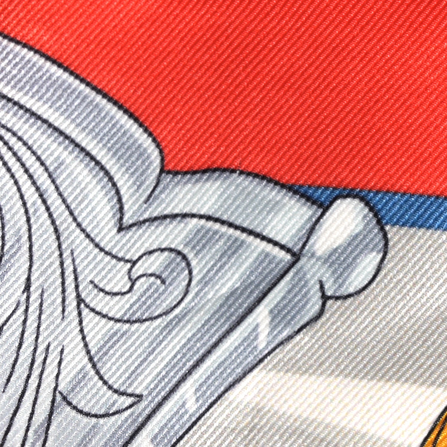 Hermes Silk Chorus Stellarum Scarf 70 Rouge White Multicolor 6 of 6