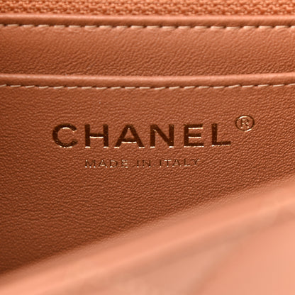 Chanel Lambskin Quilted Mini Rectangular Flap Brown 8 of 11