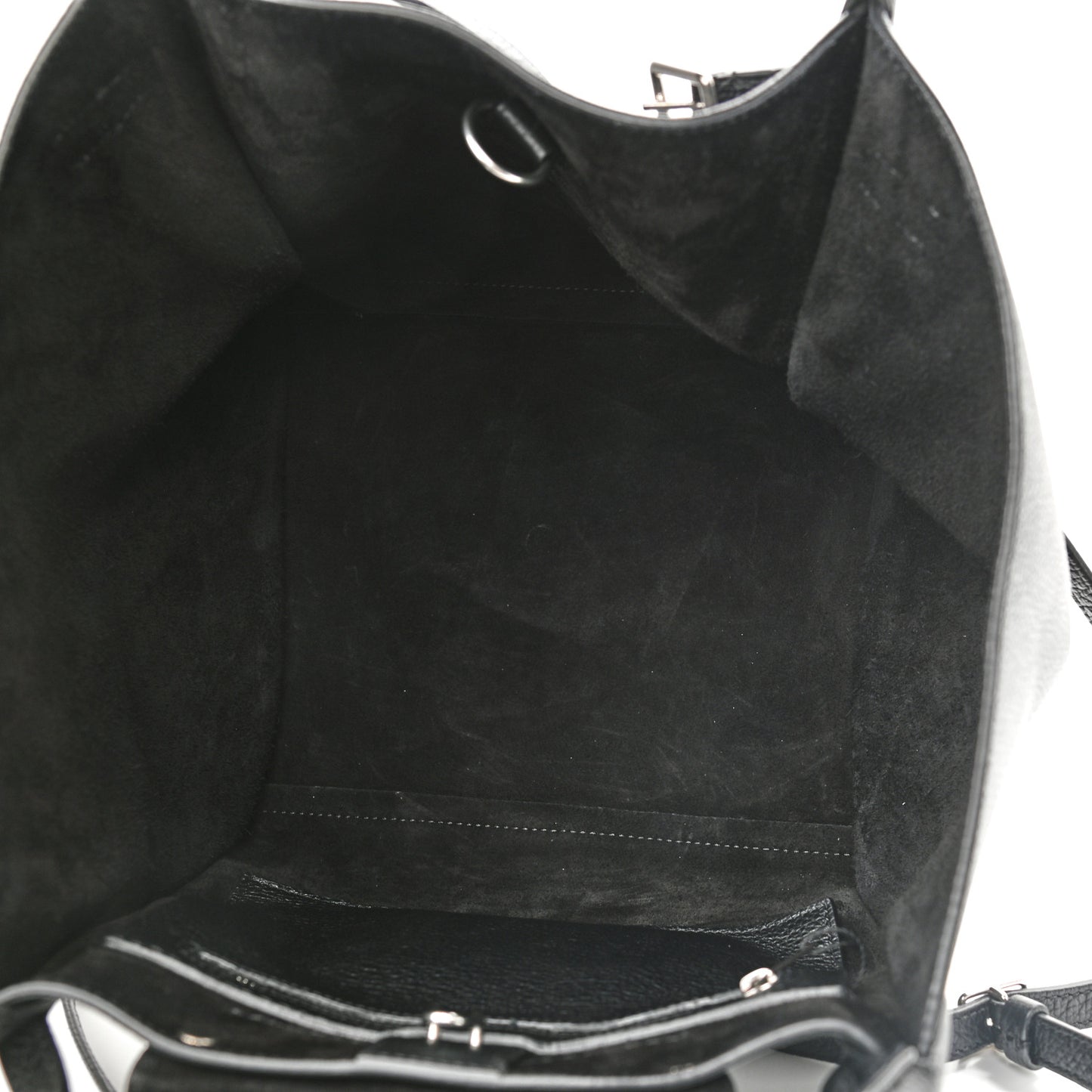 Supple Grained Calfskin Small Big Bag Black