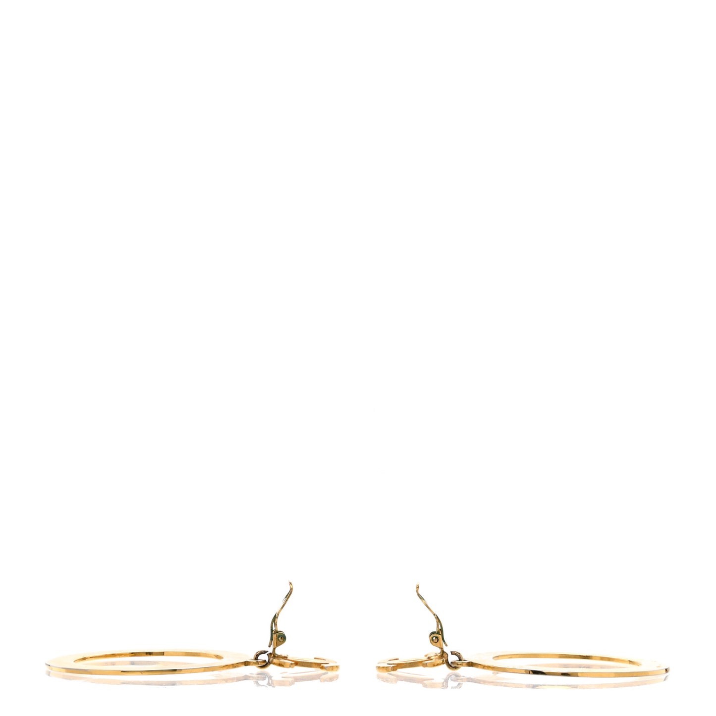 CC Drop Clip On Earrings Gold