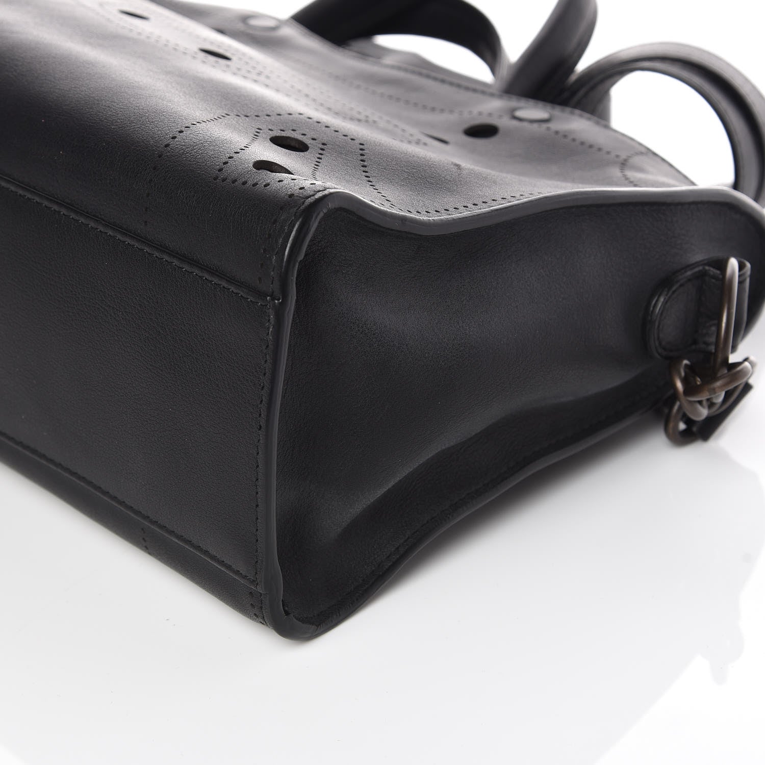 Balenciaga Veau Soyeux Perforated Blackout Hardware S City Black 6 of 9