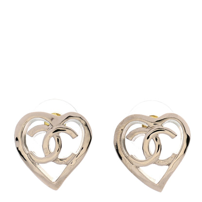 Chanel Metal CC Heart Coco In Love Earrings Gold 1 of 4