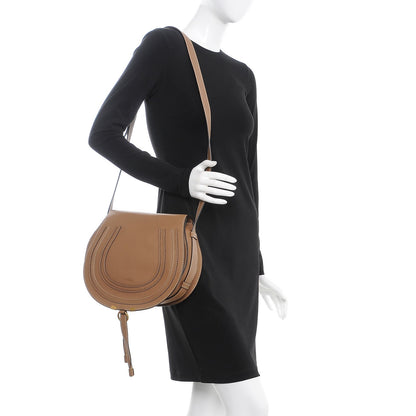 Chloe Calfskin Medium Marcie Round Crossbody Bag Nut 2 of 7