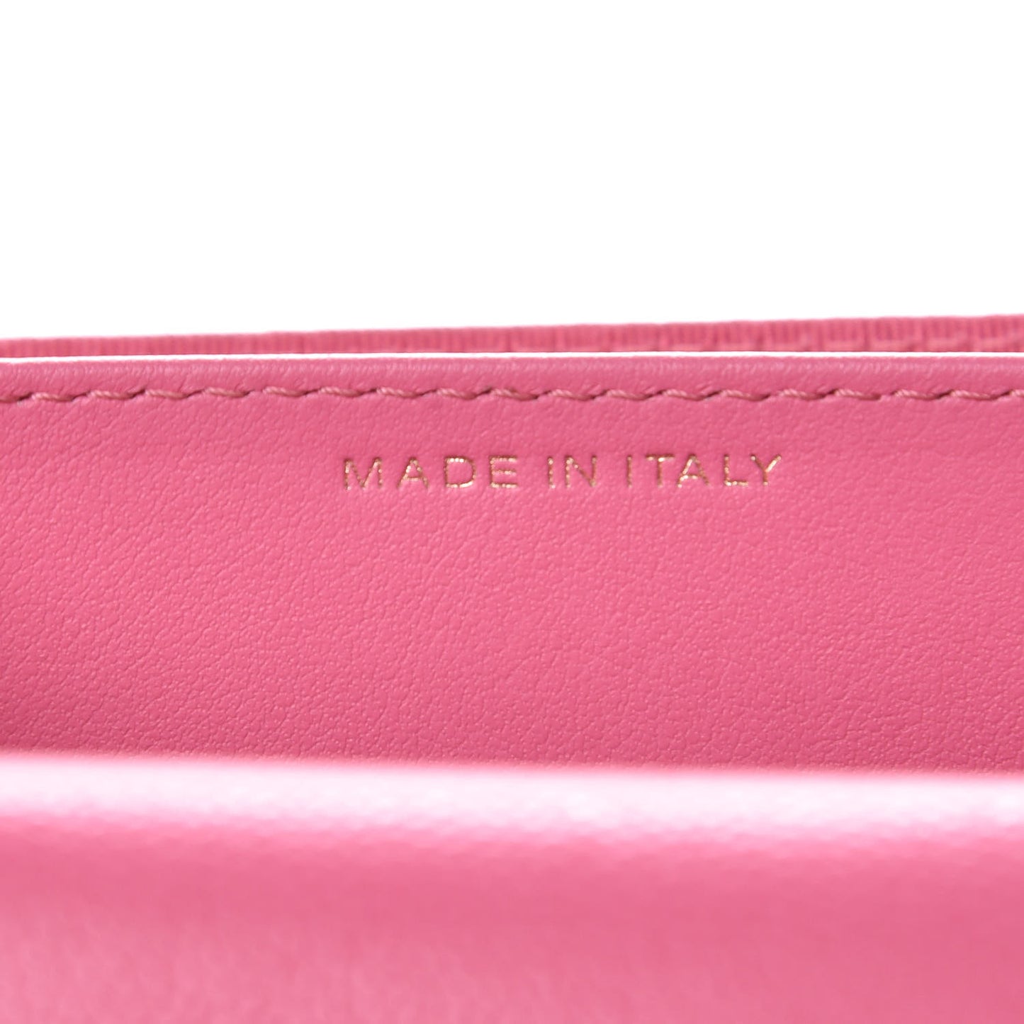 Caviar Quilted Flap Card Holder Wallet Pink