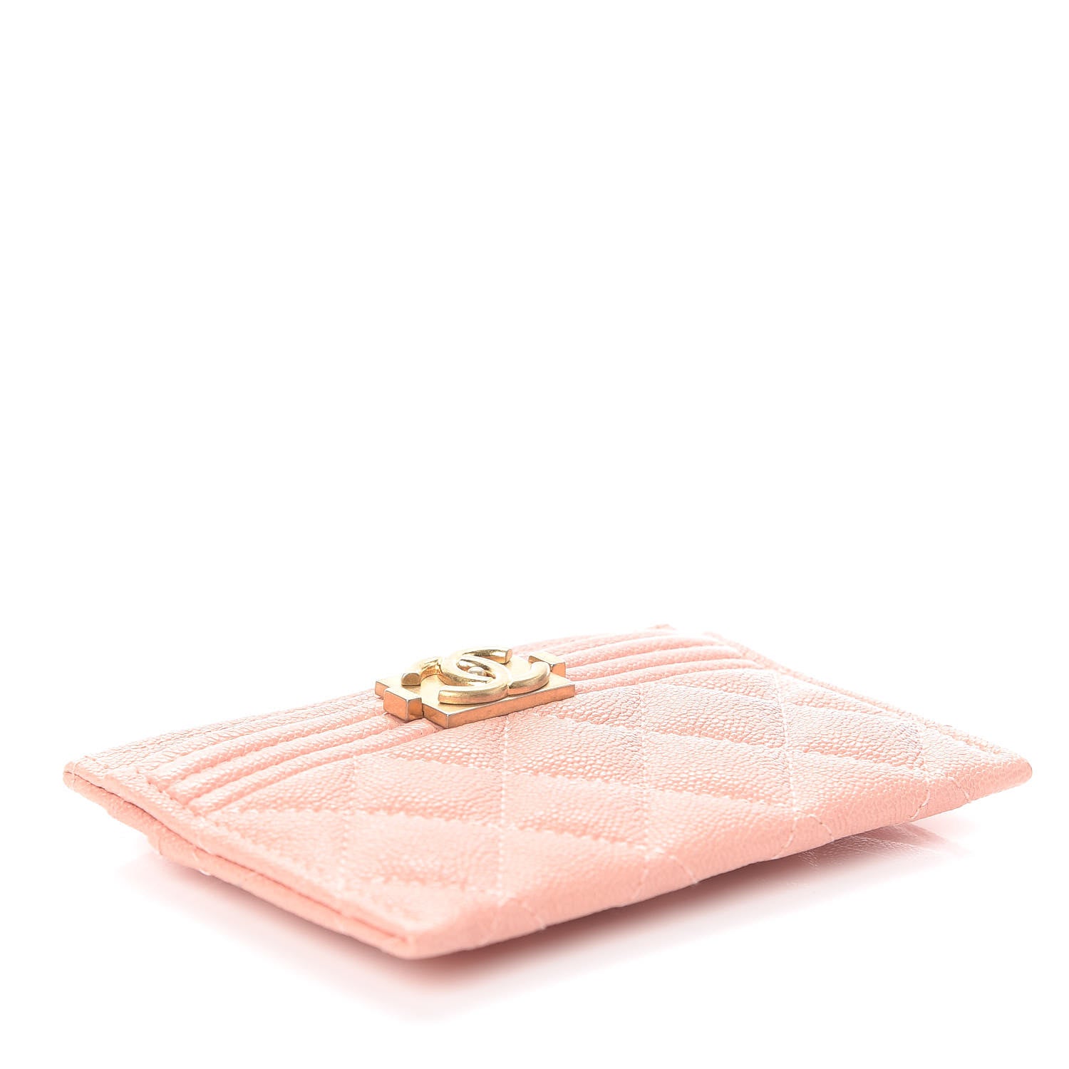 Chanel Caviar Quilted Boy Card Holder Light Pink 4 of 9