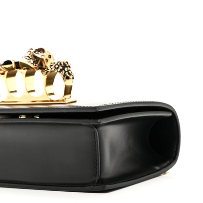Alexander McQueen Calfskin Mini Jeweled Knuckle Satchel Black 9 of 10