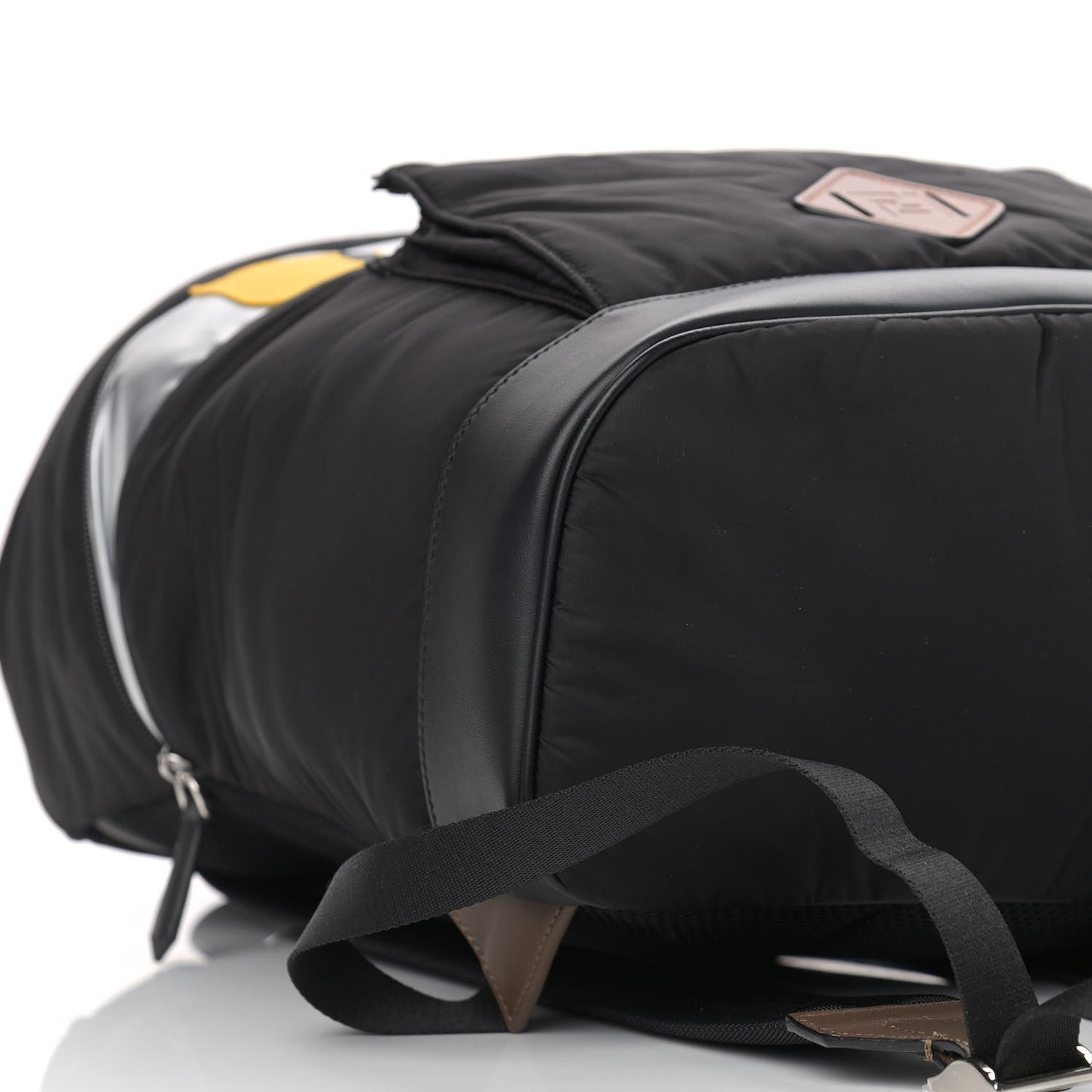 Nylon Cuoio Romano Monster Eyes Expandable Drawstring Backpack Black Argento Sunflower