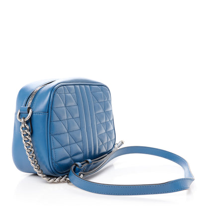 Gucci Calfskin Matelasse Aria Small GG Marmont Chain Shoulder Bag Clear Blue 3 of 11