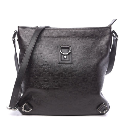Gucci Calfskin Horsebit Embossed Abbey Messenger Dark Brown 1 of 10