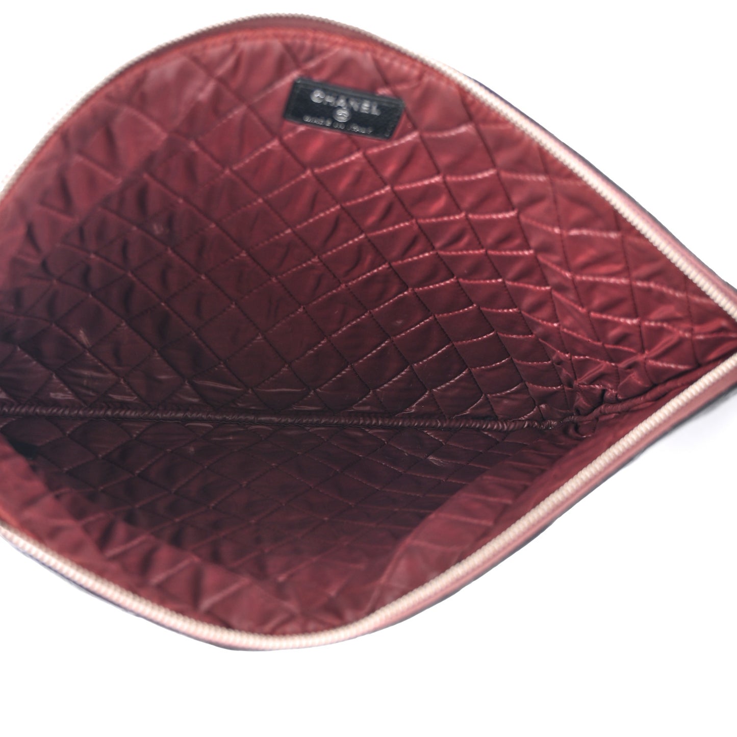 Caviar Quilted Large Cosmetic Case Black