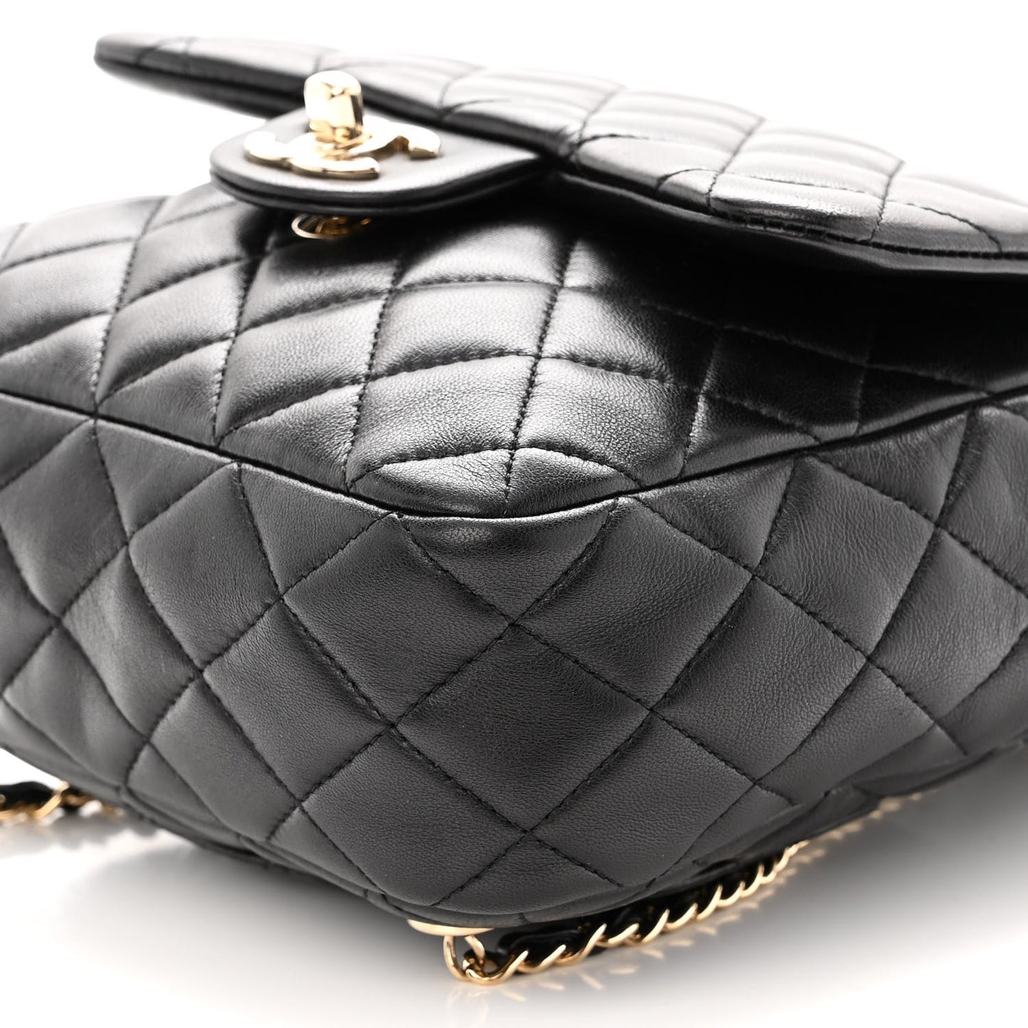 Lambskin Quilted Small in Seoul Backpack Black