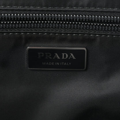 Prada Re-Nylon Vitello Padded Large Traveler Flap Shoulder Bag Black 6 of 10