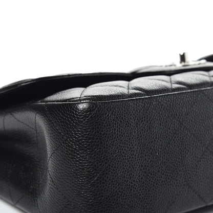 Chanel Caviar Quilted Jumbo Single Flap Black 9 of 9