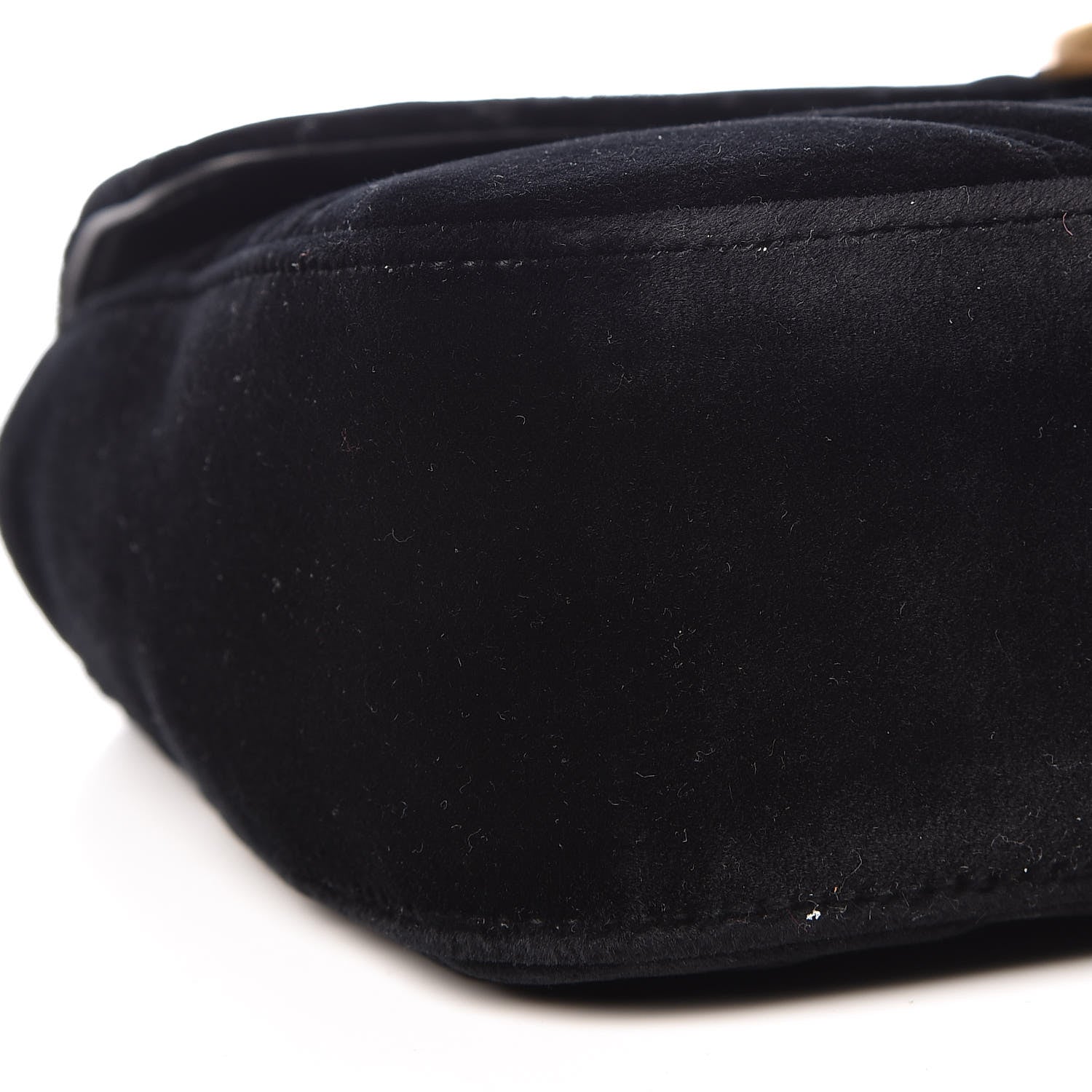 Gucci Velvet Matelasse Medium GG Marmont Shoulder Bag Black 8 of 11