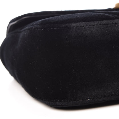 Gucci Velvet Matelasse Medium GG Marmont Shoulder Bag Black 8 of 11