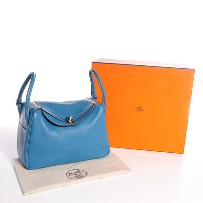 Hermes Taurillon Clemence Lindy 30 Blue Jean 16 of 24