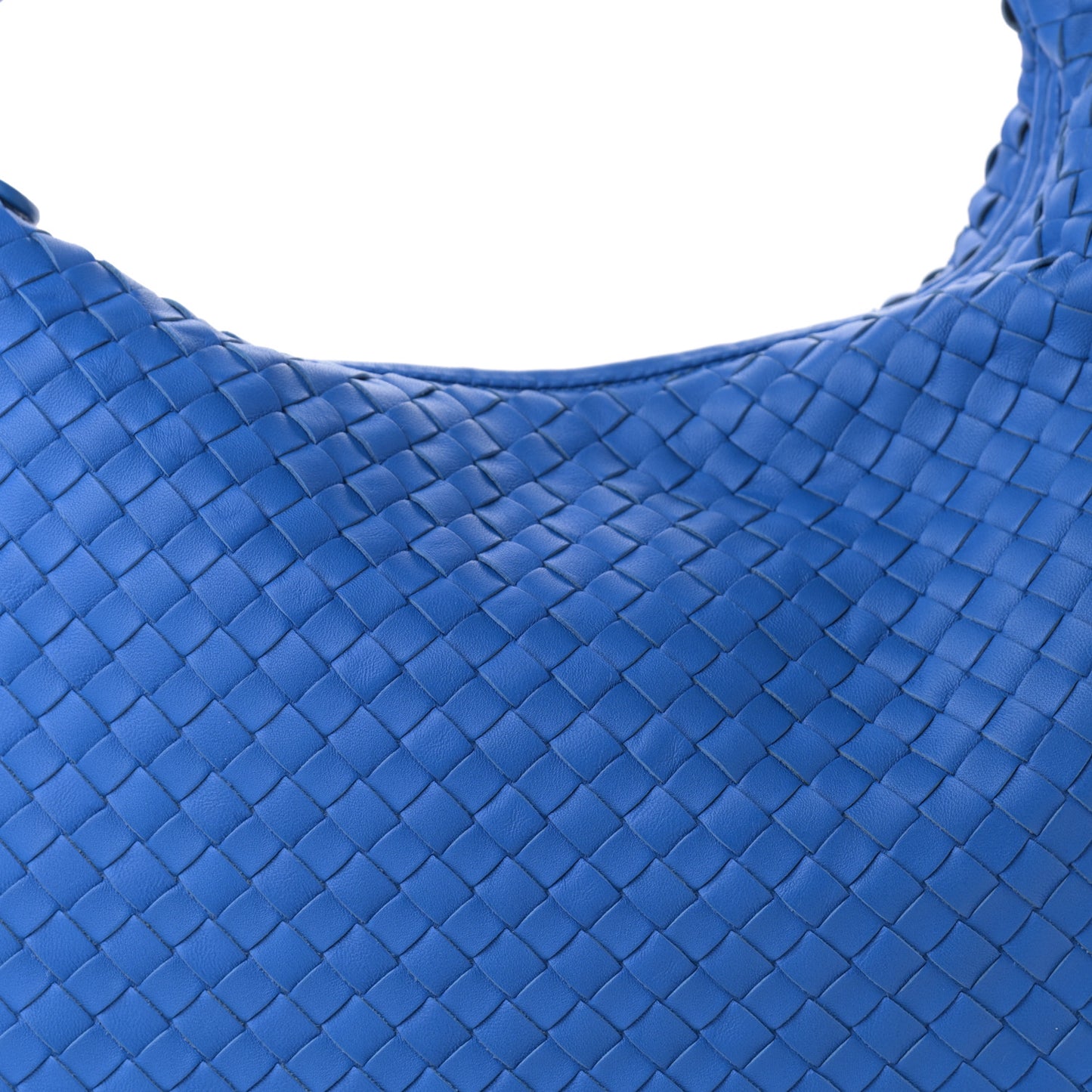 Nappa Intrecciato Large Veneta Hobo Cobalt Blue