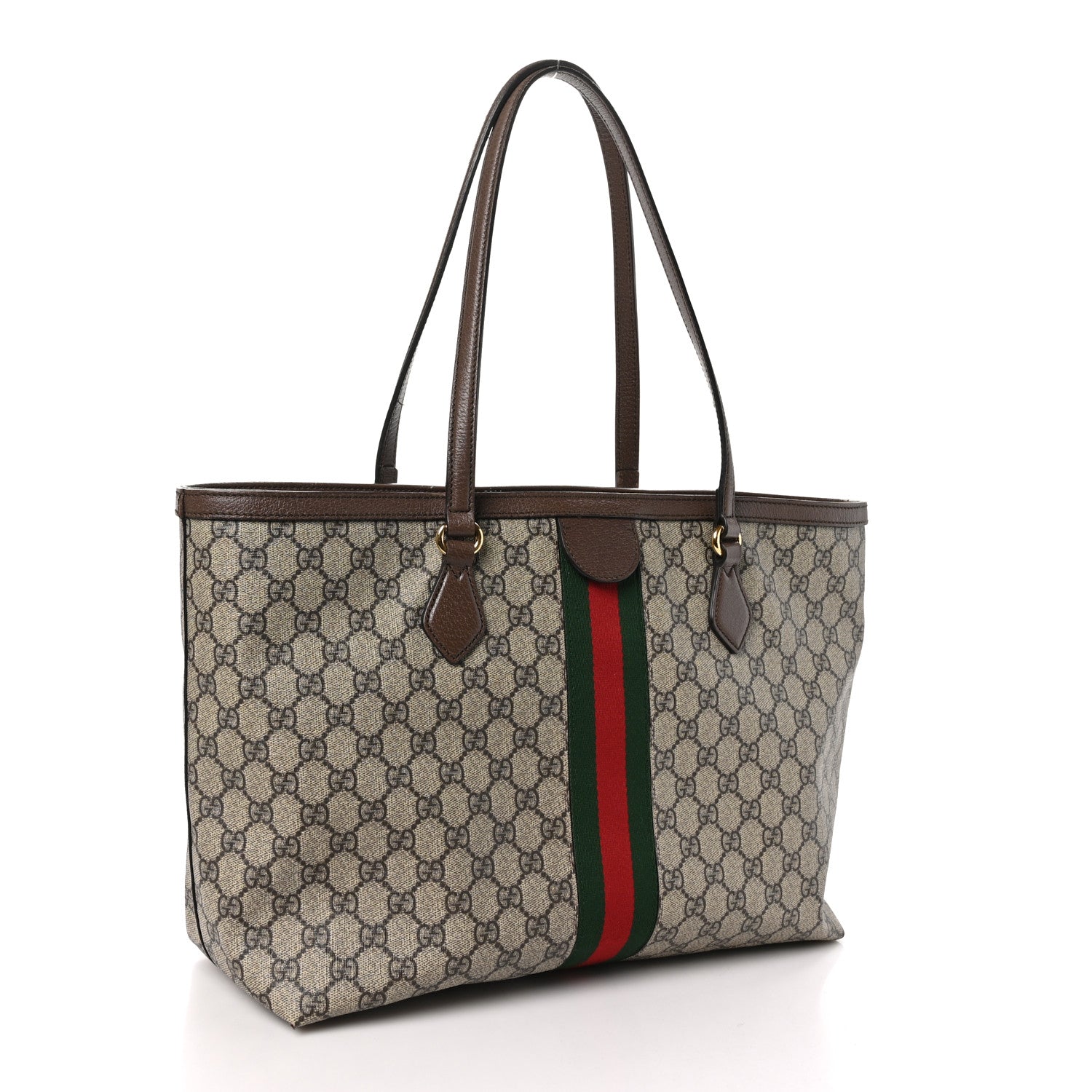 Gucci GG Supreme Monogram Medium Ophidia Shopping Tote Brown 3 of 14