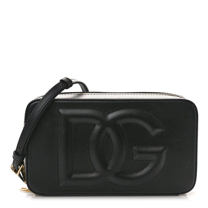 Dolce & Gabbana Calfskin Small DG Logo Camera Crossbody Bag Black 1 of 9