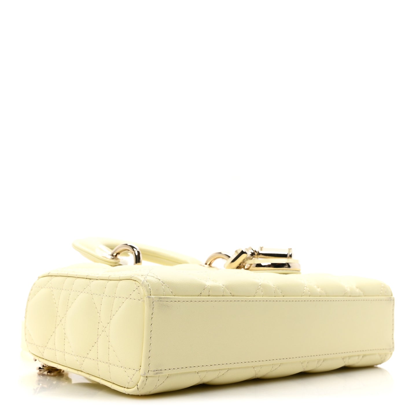 Calfskin Cannage Lady D-Joy Light Yellow