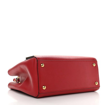 Fendi Vitello Elite Flamingo Petite 2Jours Tote Mattone 4 of 10