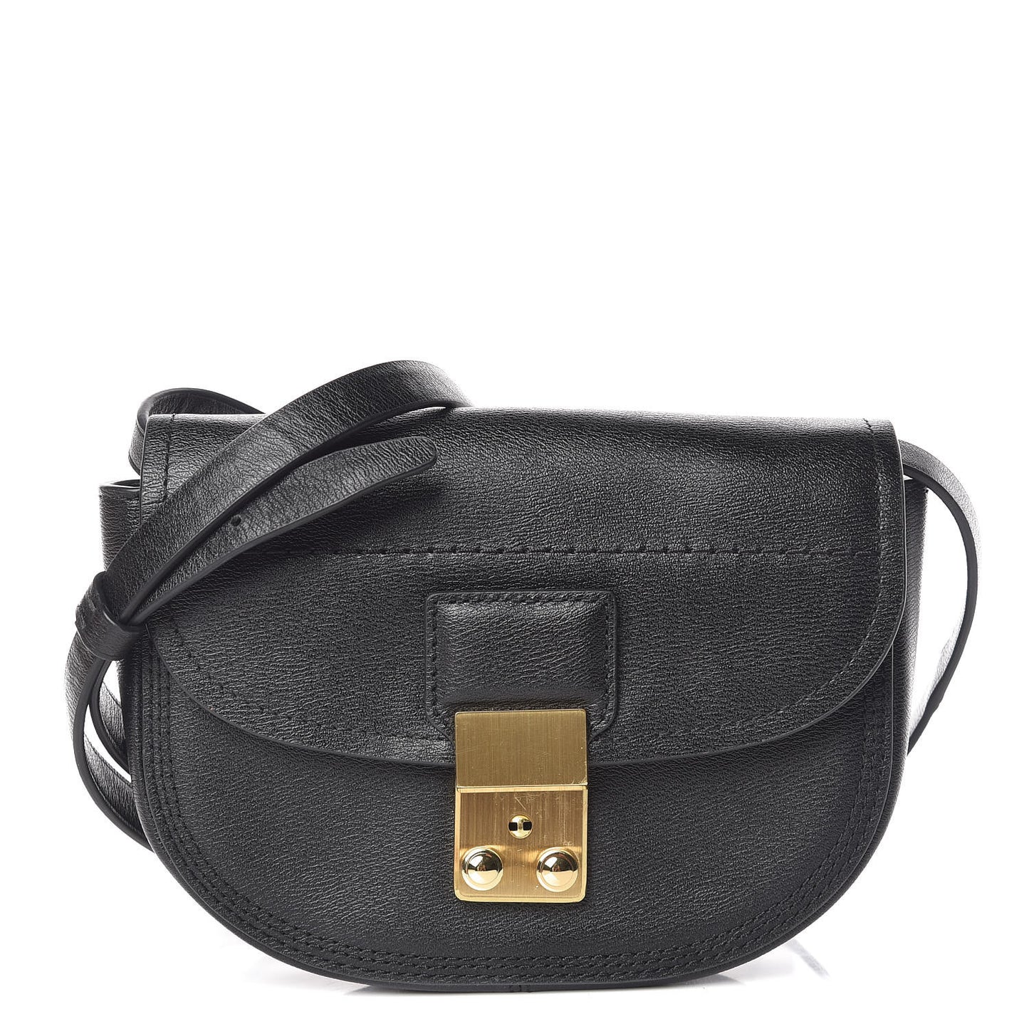 3.1 Calfskin Mini Pashli Saddle Belt Bag Black