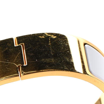 Hermes Enamel Wide Clic Clac H Bracelet PM White 7 of 7