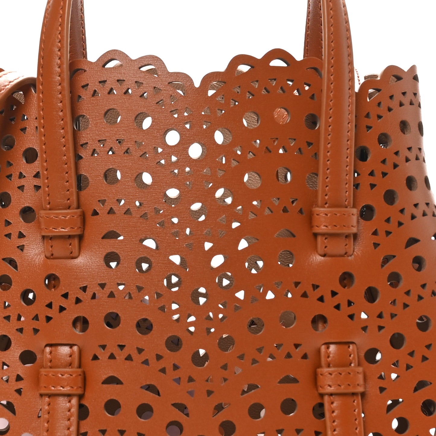 Lux Calfskin Vienne Wave Mina 20 Bag Cognac