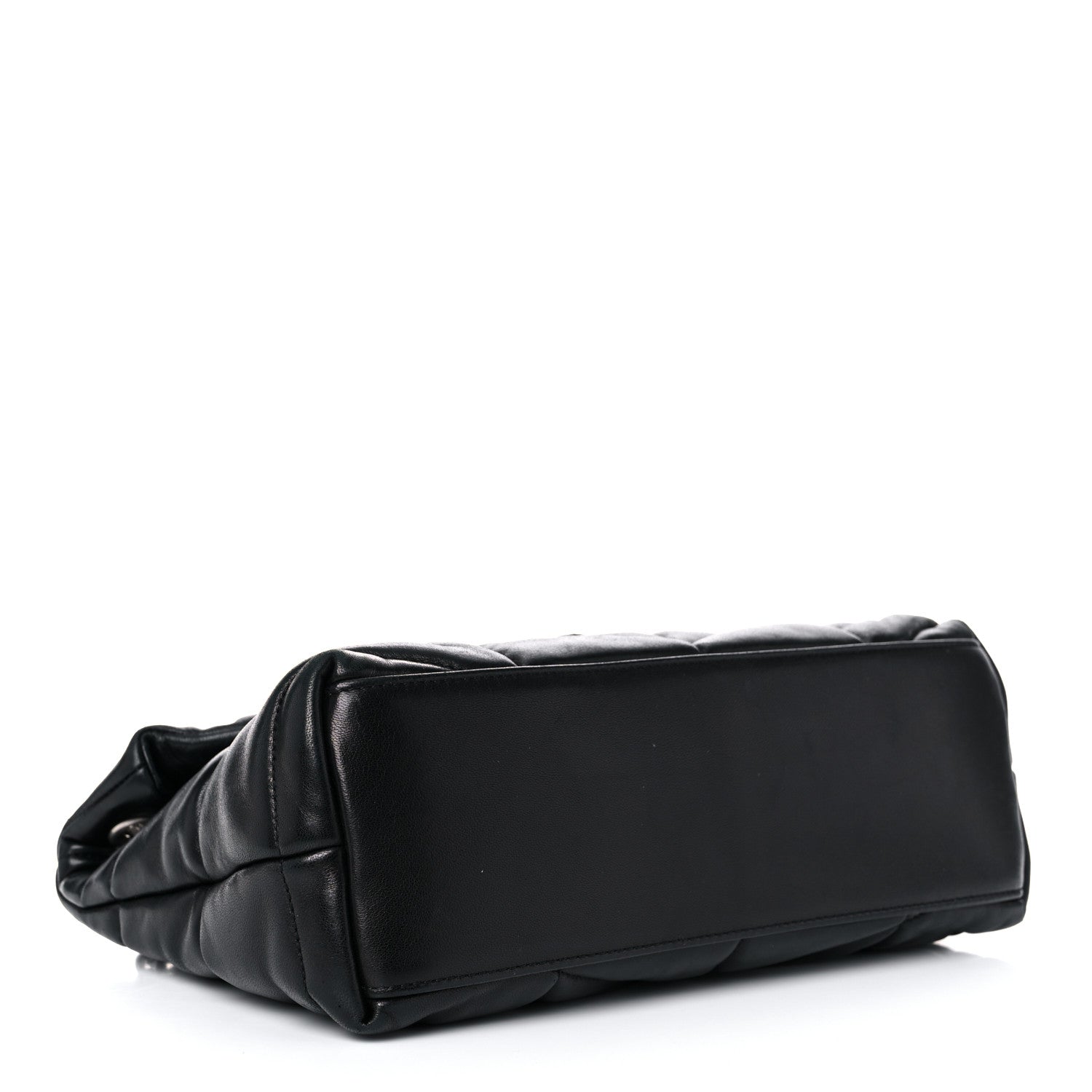 Saint Laurent Lambskin Quilted Small Loulou Puffer Monogram Chain Satchel Black 4 of 14