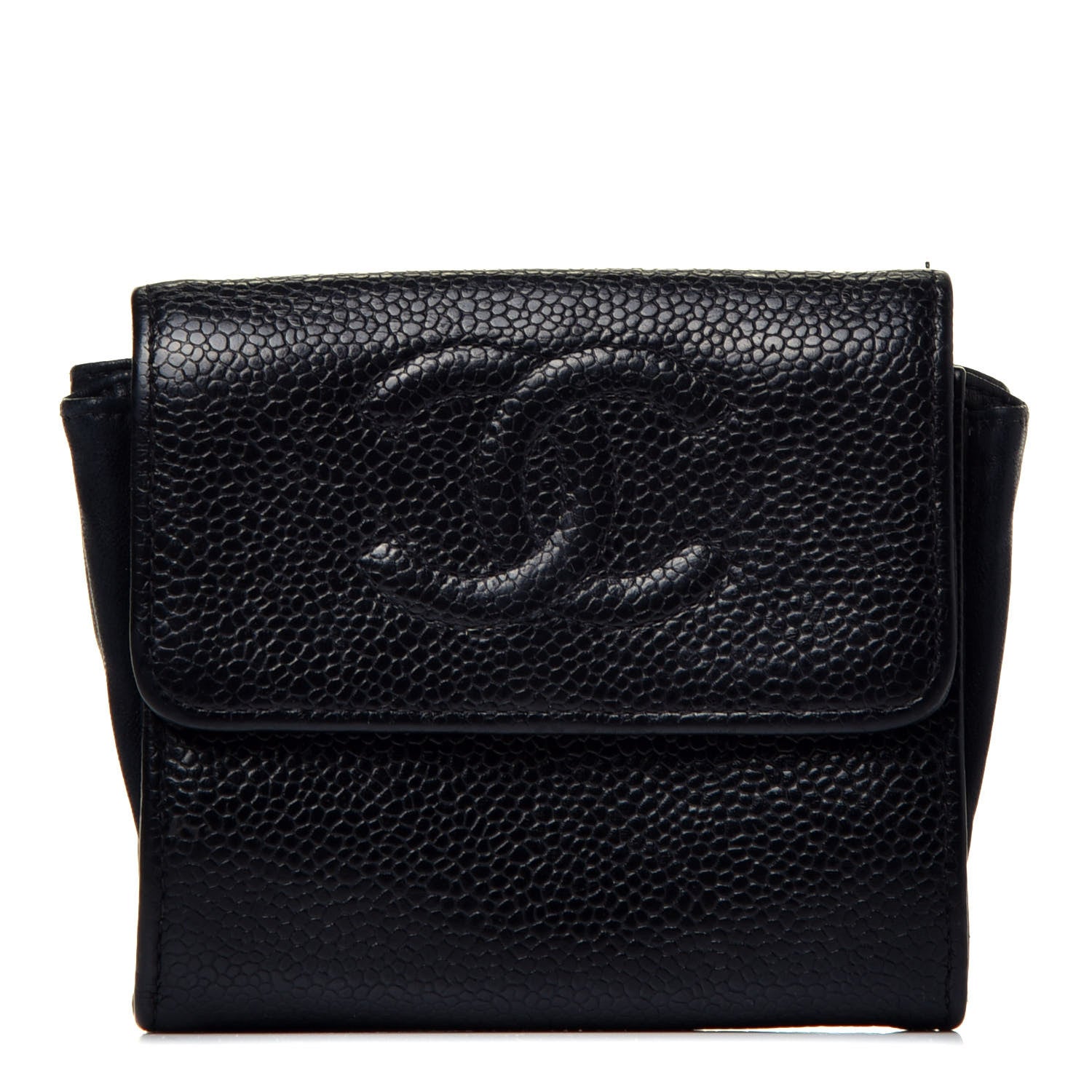 Chanel Caviar Timeless CC Compact Flap Wallet Black 1 of 8